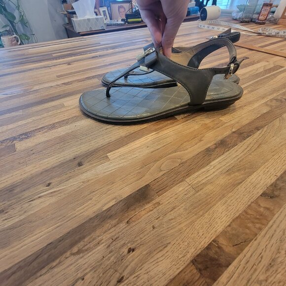 MICHAEL Michael Kors Alice Leather Post Toe Sandals Brown - Picture 7 of 15